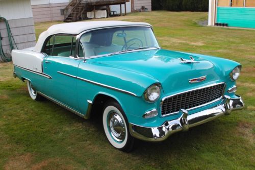 1955 chevrolet bel air power pack convertible, completely restored, stunning!!