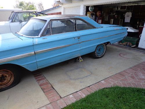 1964 ford galaxy 500 2-door hardtop - project car  engine cranks