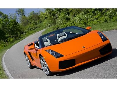 2008 lamborghini gallardo spyder rare color (arancio ishtar) low mileage