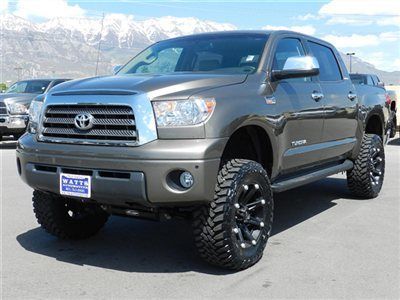 Crew max limited trd off road 4x4 custom new lift wheels tires leather auto