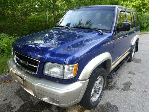 1999 isuzu trooper only 87,000 low miles! very pretty blue, 4x4 no reserve!