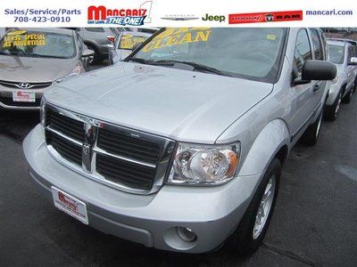 Durango slt ethanol suv v8 4x4 silver 3rd row seat 8 passenger leather tow pkg