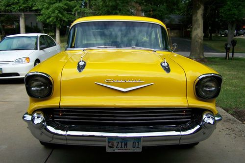 1957 chevy  210 post , restored and modified