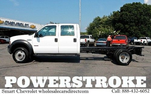 Used ford f 550 crew cab powerstroke turbo diesel 4x2 cab &amp; chassis dually truck