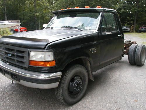 1995 ford f350 no reserve powerstroke turbo 7.3 diesel rat hot rod tow truck ny
