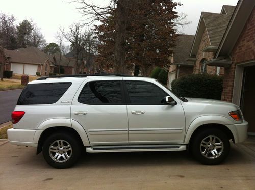 Sell Used 2007 Toyota Sequoia Limited Blizzard White Tan Leather