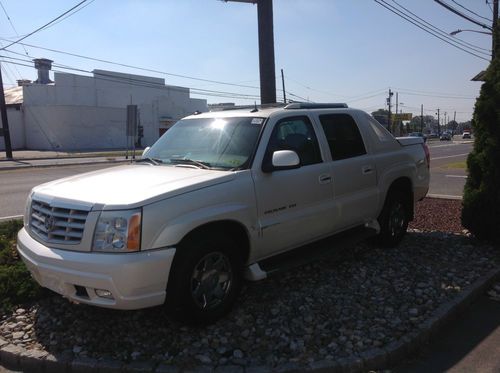 2003 cadillac escalade ext white gray all wheel drive leather