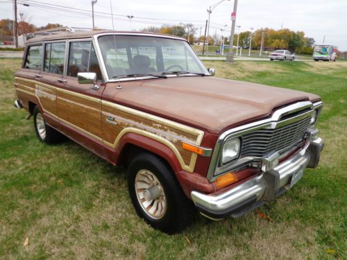 1985 amc jeep grand wagoneer, one family owned, 99k - no reserve wow!!!