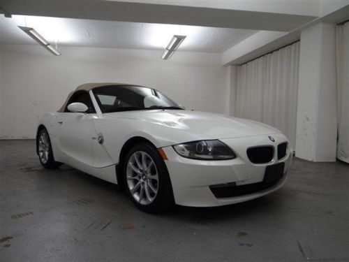 2008 bmw z4 convertible white/beige leather 1- owner certified cpo bmw warranty!