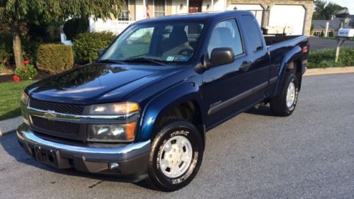 2004 chevrolet colorado z71 extended cab pickup 3.5l blue