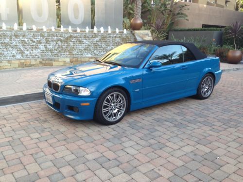 2002 bmw m3 base convertible 2-door 3.2l rare laguna seca blue