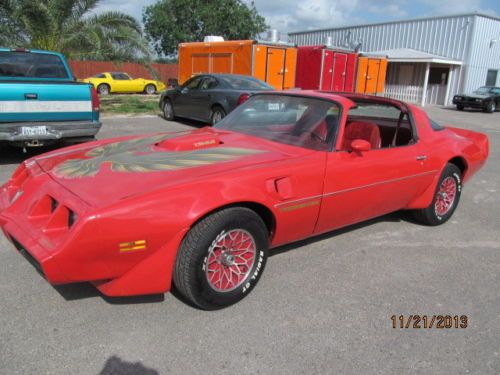 No reserve 79 red trans am automatic t-tops running look no reserve