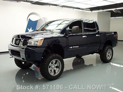 2006 nissan titan se crew cab 4x4 lifted 20&#034; wheels 48k texas direct auto