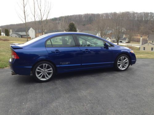 2007 honda civic si sedan 4-door 2.0l blue ***low miles!