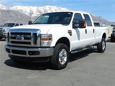 Ford crew cab xlt 4x4 powerstroke diesel longbed auto tow boards low truck