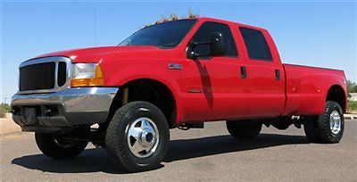 No reserve 1999 ford f350 7.3l diesel crew lariat 4x4 dually southwest clean!!!
