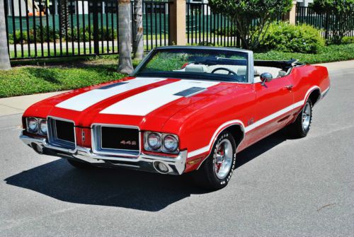 Wow really clean 1972 oldsmobile 442 convertible tribute fully loaded stunning.