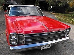 1966 ford galaxie 500 xl 5.8l red convertible