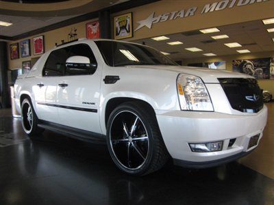 2009 cadillac escalade ext awd pearl white custom interior navigation backup cam