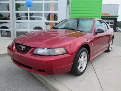 Red mustang 1 owner garaged low miles sport car coupe v6 auto clear title financ