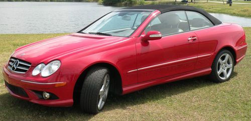 2006 mercedes benz clk 500 red convertible loaded mint condition 55,000 miles