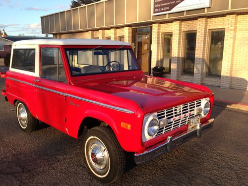 1976 ford bronco sport wagon 302 v8 automatic red and white 68200 actual miles