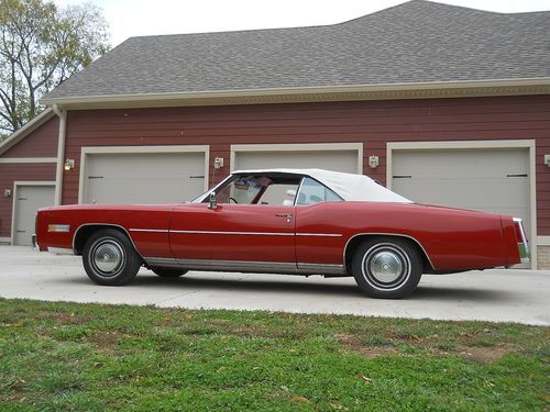 1976 cadillac eldorado convertible firethorne red large clear pics no reserve