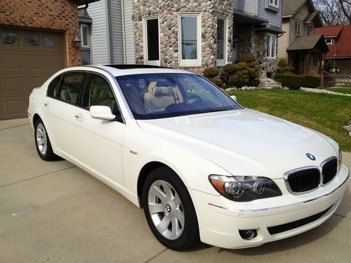 2008 bmw 750li - alpine white exterior - beige nasca leather - well cared for