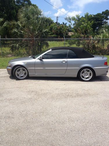 2004 bmw 330 ci convertible, premium and sport packages, silver/grey metallic