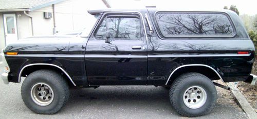 1978 ford bronco 4wd 460 ci black w/ blk interior