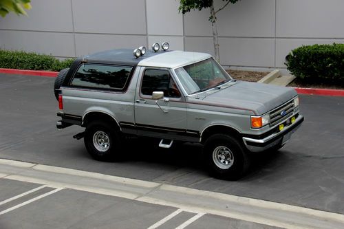 Rare barn find-1990 ford bronco xlt-5.8 v8-4x4-certified-low miles-no reserve