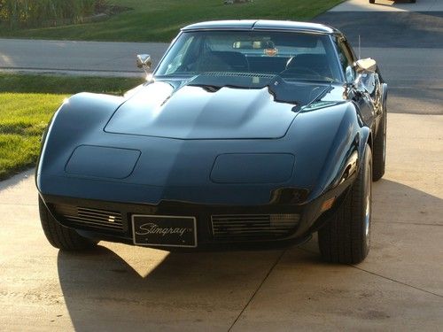 1973 corvette, numbers matching 454 big block, 4 speed, black on black