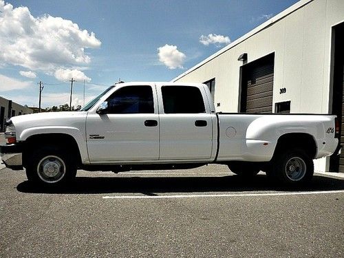 No reserve auction! 02 chevy silverado 3500 lt diesel leather crew dually 4x4!