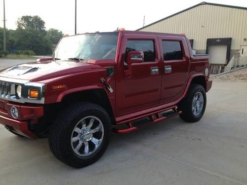 Hummer: h2 sut! 2006 candy red! custom interior big screen tv!! tailgate party!!