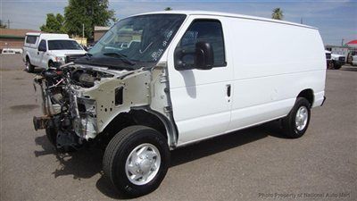No reserve in az - 2009 ford e-250 cargo van 1 owner wrecked clean title
