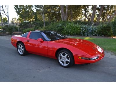 $1 no reserve, 94 zr1, 350/405hp, red/tan, smoked roof panel, ca collector car