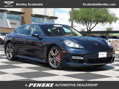 11 porsche panamera turbo, blue, low miles, sport package, navigation