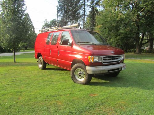 1997 ford e-350 econoline cargo beefed up suspension no reserve!! $.01 start!!
