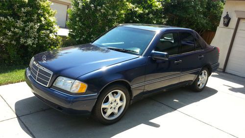 1997 mercedes c280 4-door sedan blue with black leather rebuilt engine and trany
