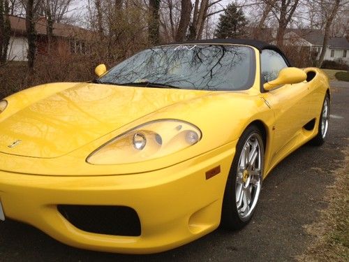 2003 ferrari 360 spider f1, 8k miles on, yellow