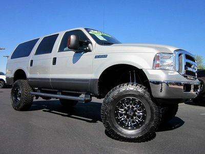 2005 ford excursion xlt powerstroke diesel 4x4 lifted suv used~low miles! nice!!