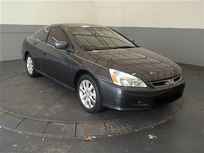 2006 honda accord ex-l coupe-one owner-clean carfax-leather-auto trans-clean