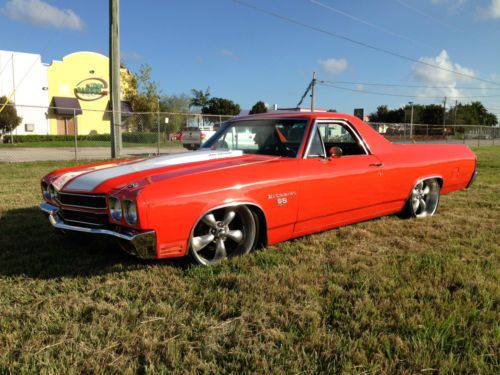 1970 EL CAMINO 454 SS RESTOMOD PROSTREET BAGGED WITH AC 450HP AMAZING AIR B...