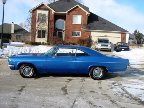 Extra clean 1966 impala ss hardtop 396 v8 / 4 speed  -  rare big block impala