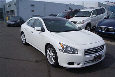 2013 maxima sv with premium package, bose, pano sunroof, white/tan, 20826 miles