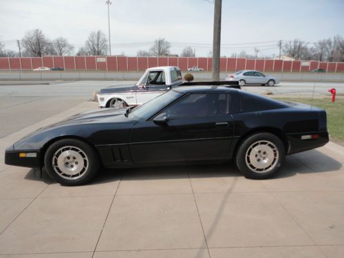 1986 corvette 350 tpi automatic black with red interior