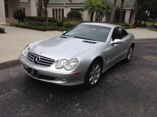 2003 mercedes-benz sl500 silver hardtop convertible 2-door 5.0l