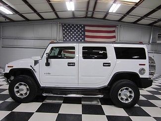 1 owner white 6.2l low miles financing leather htd sunroof tv dvd 3rd row loaded