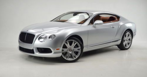 2013 continental gt v8 moonbeam silver over newmarket tan as-new