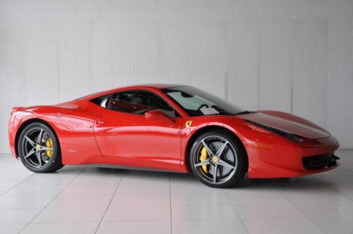 2010 ferrari 458 italia - rosso corsa over black with carbon racing seats